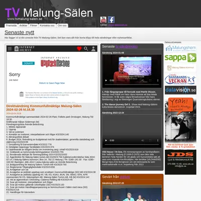TV Malung-Sälen startsida 2024