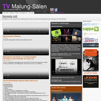 TV Malung-Sälen startsida 2025