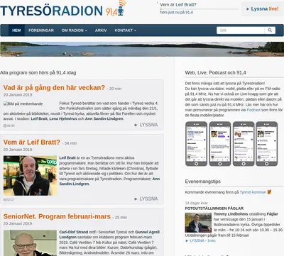 SD Tyresö närradio startsida 2019