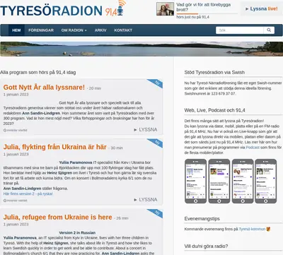 SD Tyresö närradio startsida 2023