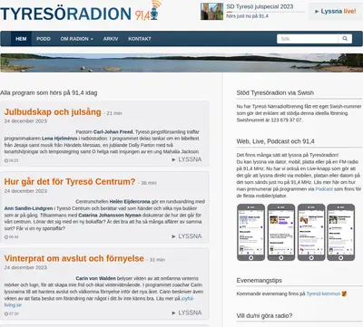 SD Tyresö närradio startsida 2024