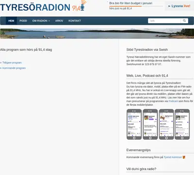 SD Tyresö närradio startsida 2025
