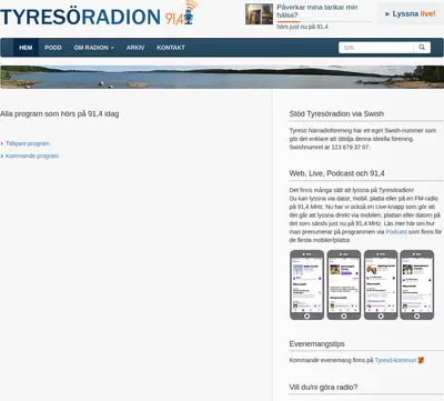 SD Tyresö närradio startsida 2026