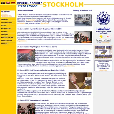 tyskaskolan.se startsida 2005