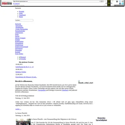 tyskaskolan.se startsida 2011