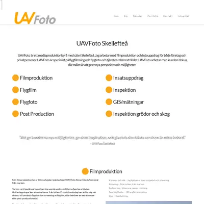 uavfoto.se startsida 2020