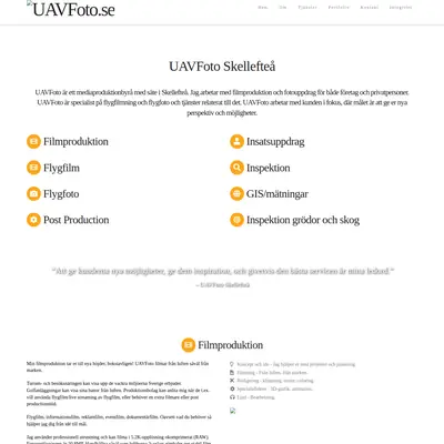 uavfoto.se startsida 2025