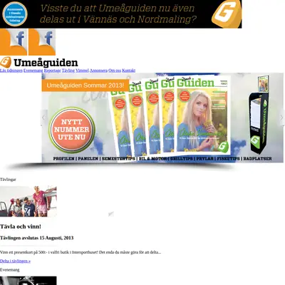 Umeå Guiden startsida 2013