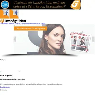 Umeå Guiden startsida 2015