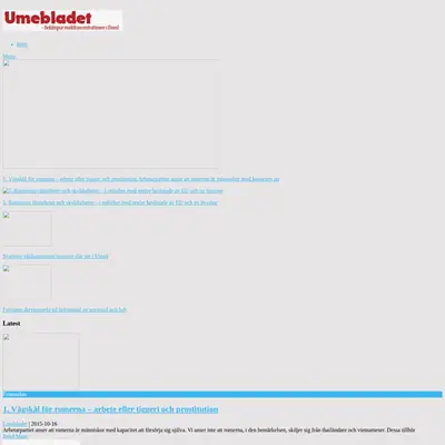 Umebladet startsida 2016