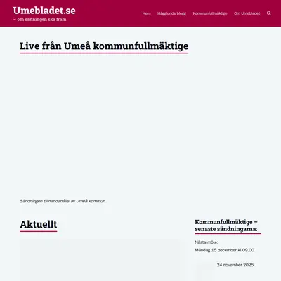 Umebladet startsida 2026