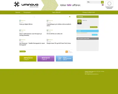 www.uminovainnovation.se startsida 2018