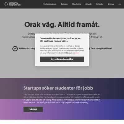 www.uminovainnovation.se startsida 2023