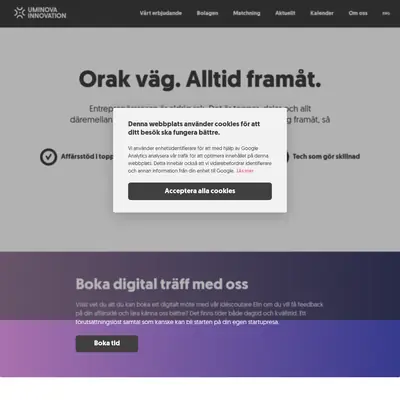 www.uminovainnovation.se startsida 2024