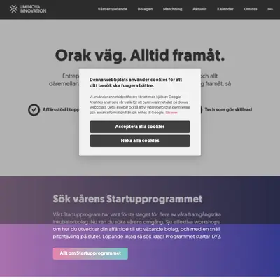 www.uminovainnovation.se startsida 2026