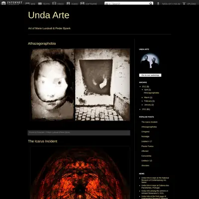 Unda Arte startsida 2012