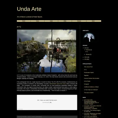 Unda Arte startsida 2013