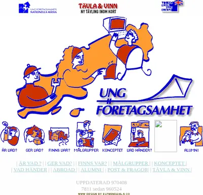 ungforetagsamhet.se startsida 1997