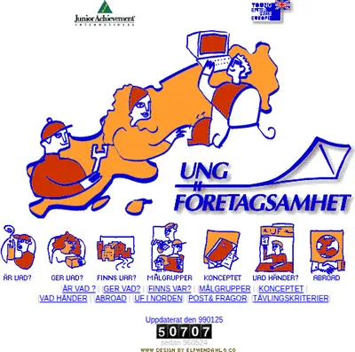 ungforetagsamhet.se startsida 1999