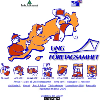 ungforetagsamhet.se startsida 2000