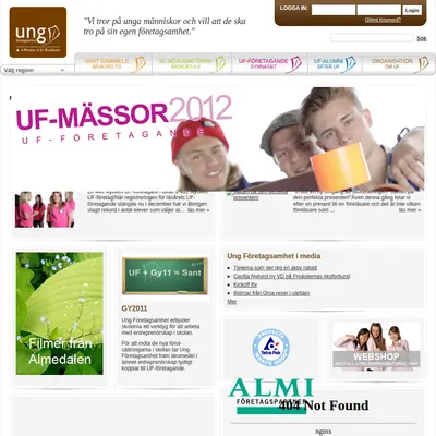 ungforetagsamhet.se startsida 2012