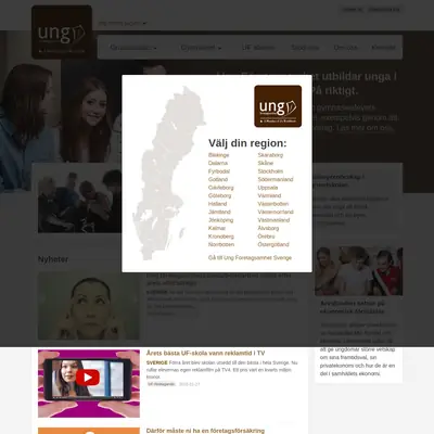ungforetagsamhet.se startsida 2015