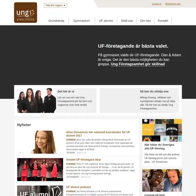 ungforetagsamhet.se startsida 2017