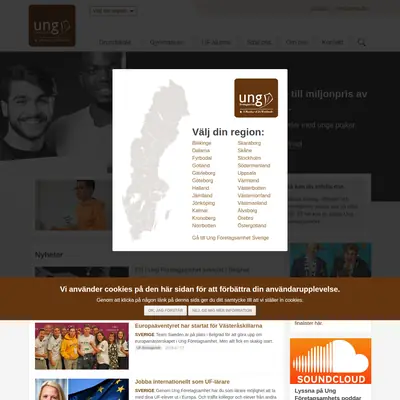 ungforetagsamhet.se startsida 2018