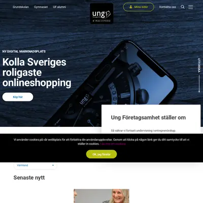 ungforetagsamhet.se startsida 2020