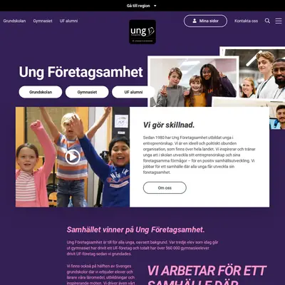 ungforetagsamhet.se startsida 2024