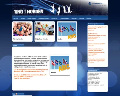 Ung i Norden startsida 2013