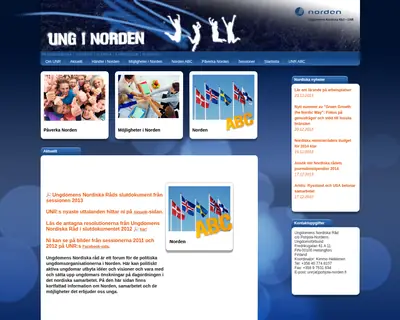 Ung i Norden startsida 2014