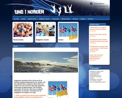 Ung i Norden startsida 2015