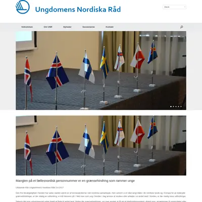 Ung i Norden startsida 2017