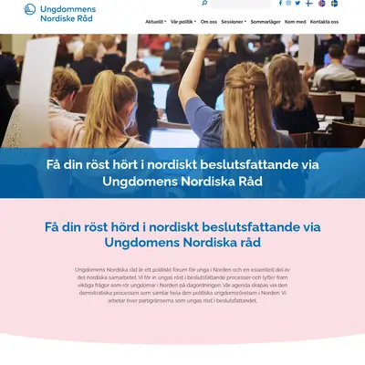 Ung i Norden startsida 2025