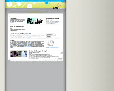 Ung Media Sverige, www.ungmedia.se startsida 2007