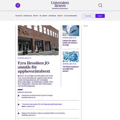 Universitetsläraren startsida 2025