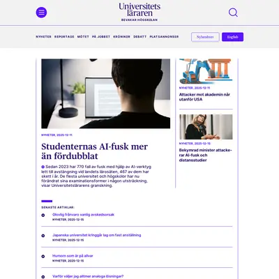 Universitetsläraren startsida 2026