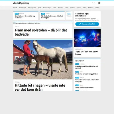 unt.se startsida 2020