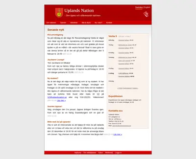 Upplands Nationsblad (UNB) startsida 2007