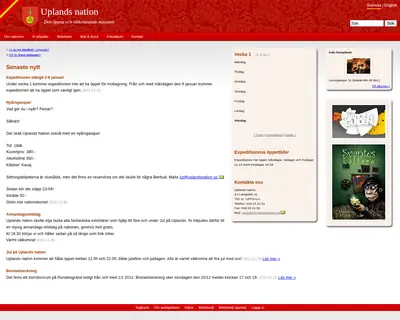 Upplands Nationsblad (UNB) startsida 2012