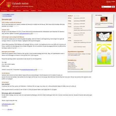 Upplands Nationsblad (UNB) startsida 2014