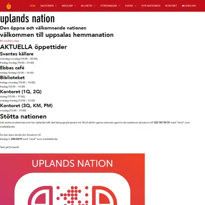 Upplands Nationsblad (UNB) startsida 2023
