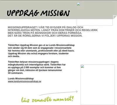 UPPDRAG MISSION startsida 2013