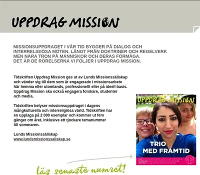 UPPDRAG MISSION startsida 2015
