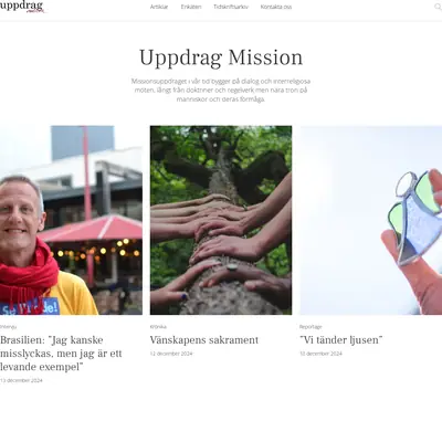 UPPDRAG MISSION startsida 2025
