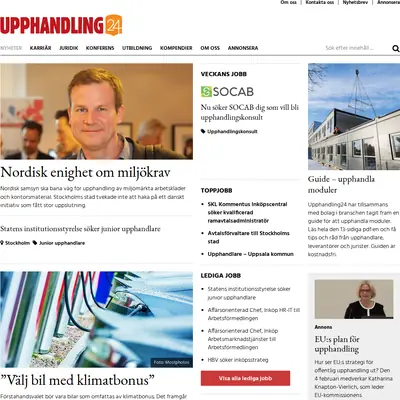 Upphandling24 karriärbrev startsida 2020