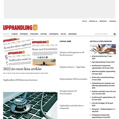 Upphandling24 karriärbrev startsida 2023