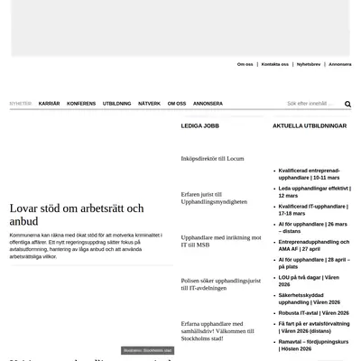 Upphandling24 karriärbrev startsida 2026