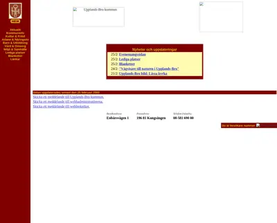 Upplandsbro Direkt startsida 1999